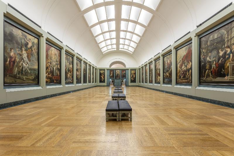 Peinture française historique, tableau du Louvre, style baroque avec figures drapées